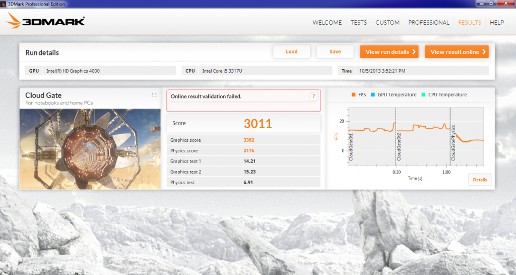 3DMark Cloud Gate Nexus UltraNote