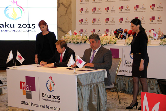 Baku 2015 European Games announces Nar Mobile as Official Partner