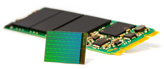 3D NAND Die with M2 SSD