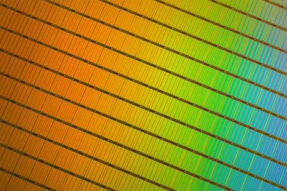 3D NAND Wafer Close-Up