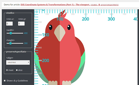 Interactive SVG Coordinate System