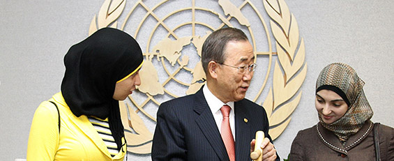 Secretary-General Meets Intel Science Fair Winners
